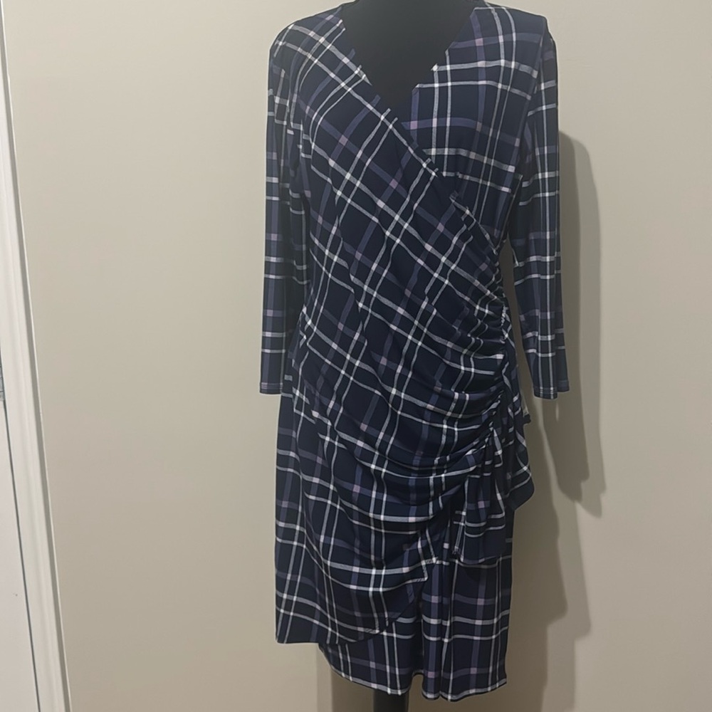 Blue check dress